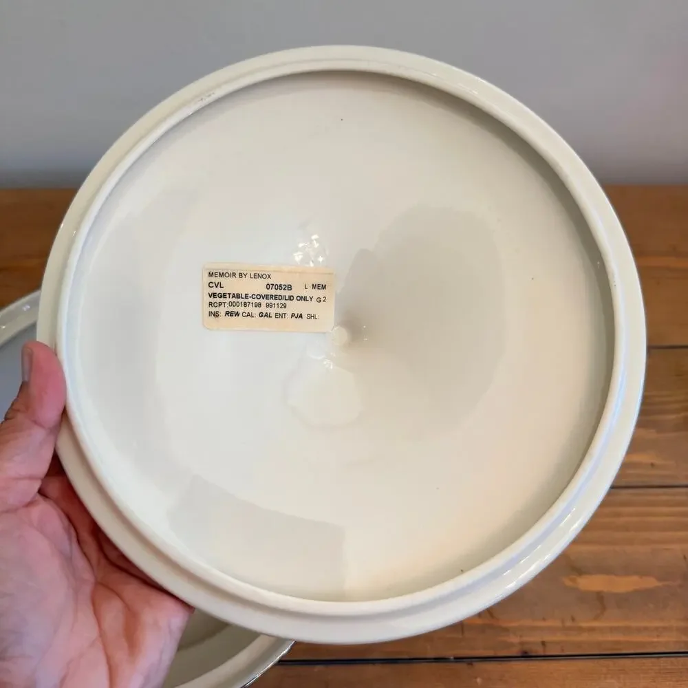 Vintage Lenox Memoir Round Covered Vegetable Bowl 1970 Fine China Mint Condition